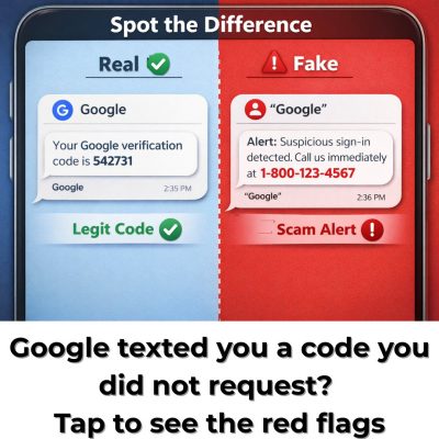 When “Google” Texts You: The Fake Code Scam That’s Fooling Everyone